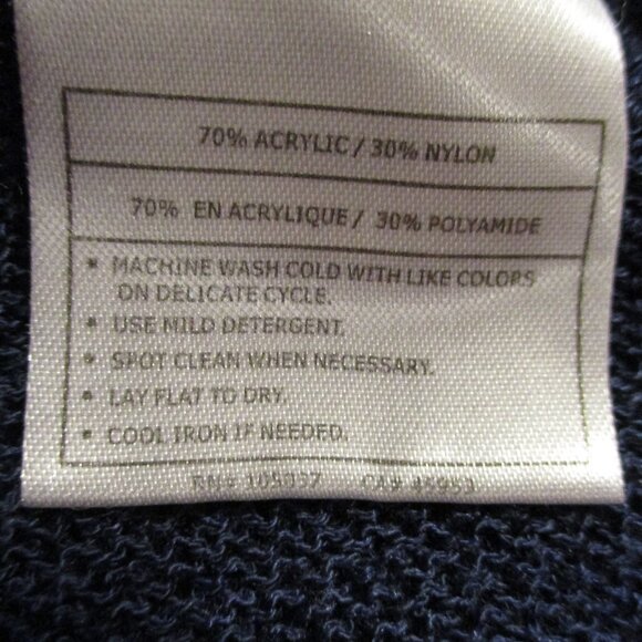 Ariat Woman Medium Dark Blue Long Sleeve Travel Vacation Wrap Sweater - Picture 8 of 9